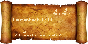 Lautenbach Lili névjegykártya