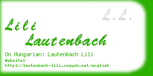 lili lautenbach business card